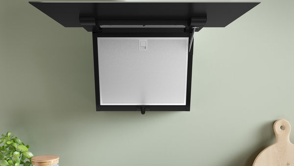 Bosch Series 4 Wall-Mounted Angled Glass Cooker Hood 60cm - Black