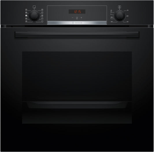 Bosch Series 4 Built-In Electric Single Oven with Steam - Black - A+ Rated