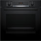 Bosch Series 4 Built-In Electric Single Oven with Pyrolytic - Black - A+ Rated