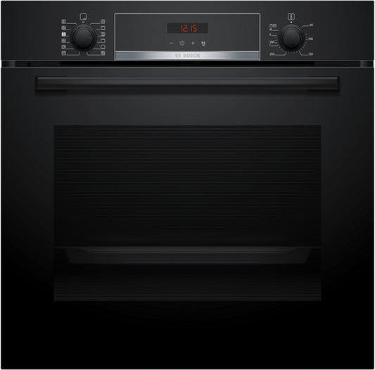Bosch Series 4 Built-In Electric Single Oven with Pyrolytic - Black - A+ Rated