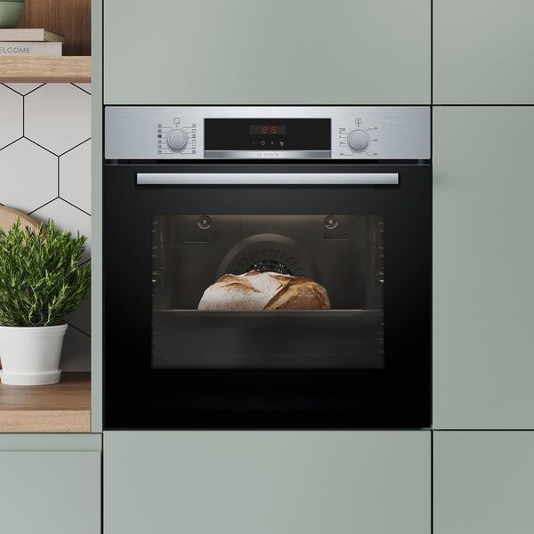 Bosch Series 4 Built-In Electric Single Oven with Pyrolytic - Stainless Steel - A+ Rated