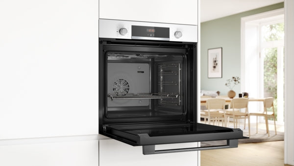 Bosch Series 4 Built-In Electric Single Oven with Steam - White - A+ Rated