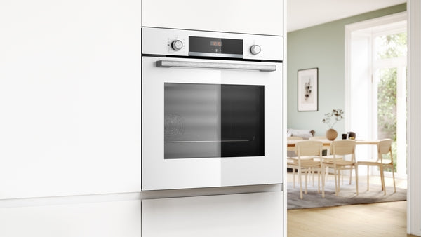 Bosch Series 4 Built-In Electric Single Oven with Steam - White - A+ Rated