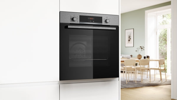 Bosch Series 4 Built-In Electric Single Oven with Pyrolytic - Stainless Steel - A+ Rated