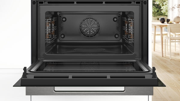 Bosch Series 8 Built-In Compact Oven with Microwave 60x45cm - Black