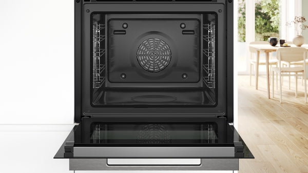 Bosch Series 8 Built-In Electric Single Oven with Pyrolytic - Black - A+ Rated