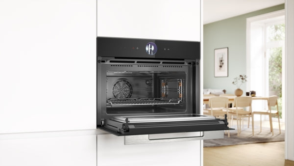 Bosch Series 8 Built-In Compact Oven with Microwave 60x45cm - Black (Premium)