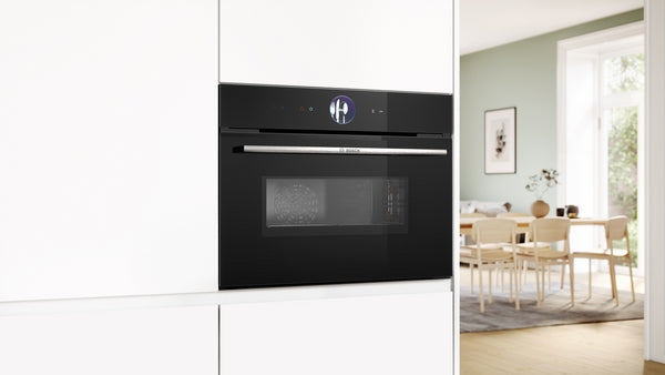 Bosch Series 8 Built-In Compact Oven with Microwave 60x45cm - Black (Premium)