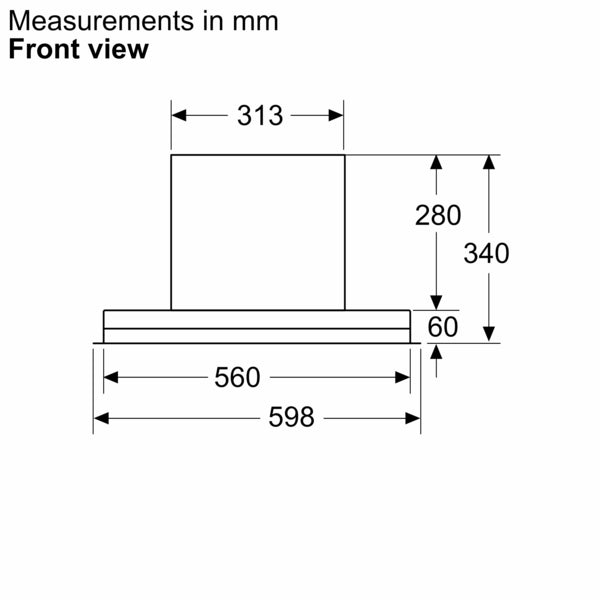 Bosch Series 2 Integrated Design Hood 60cm - Matt Black