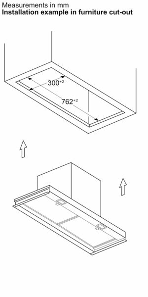 Bosch Series 2 Integrated Design Hood 80cm - Matt Black
