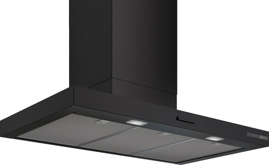 Bosch Series 4 Wall-Mounted Chimney Cooker Hood 90cm - Matt Black