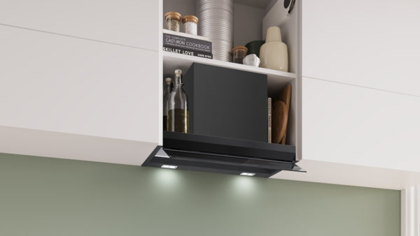 Bosch Series 6 Integrated Design Hood 60cm - Clear Glass Matt Black