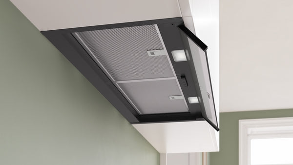 Bosch Series 4 Integrated Design Hood 80cm - Clear Glass Matt Black