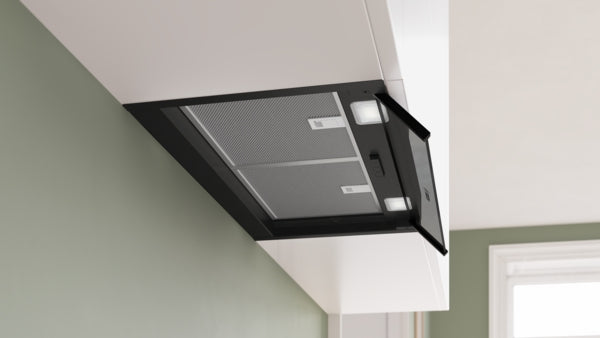 Bosch Series 4 Integrated Design Hood 60cm - Clear Glass Matt Black