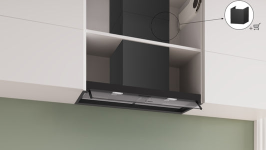 Bosch Series 4 Integrated Design Hood 80cm - Clear Glass Matt Black