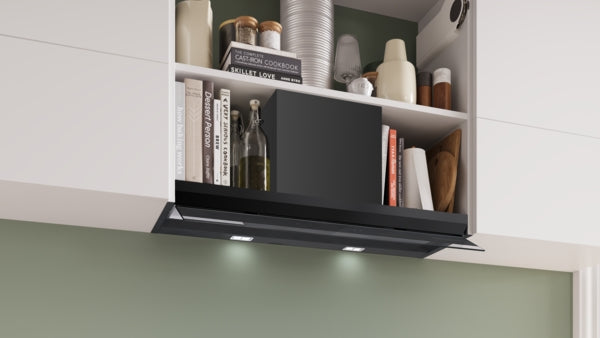Bosch Series 6 Integrated Design Hood 90cm - Clear Glass Matt Black