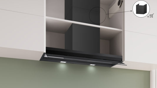 Bosch Series 6 Integrated Design Hood 90cm - Clear Glass Matt Black