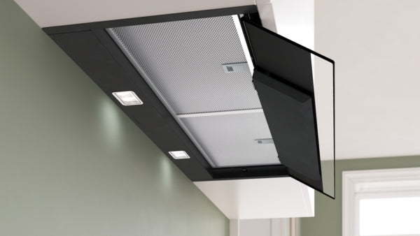 Bosch Series 6 Integrated Design Hood 90cm - Clear Glass Matt Black
