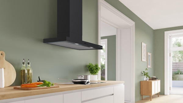 Bosch Series 4 Wall-Mounted Chimney Cooker Hood 90cm - Matt Black