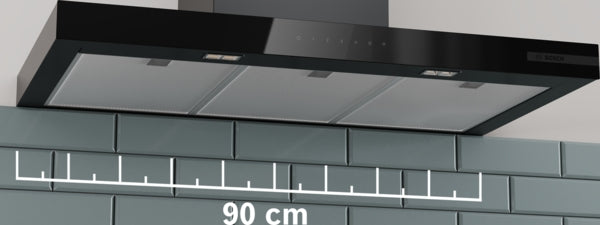Bosch Series 6 Wall-Mounted Chimney Cooker Hood 90cm - Matt Black