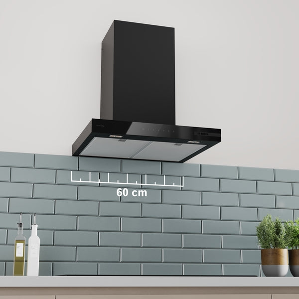 Bosch Series 6 Wall-Mounted Chimney Cooker Hood 60cm - Matt Black