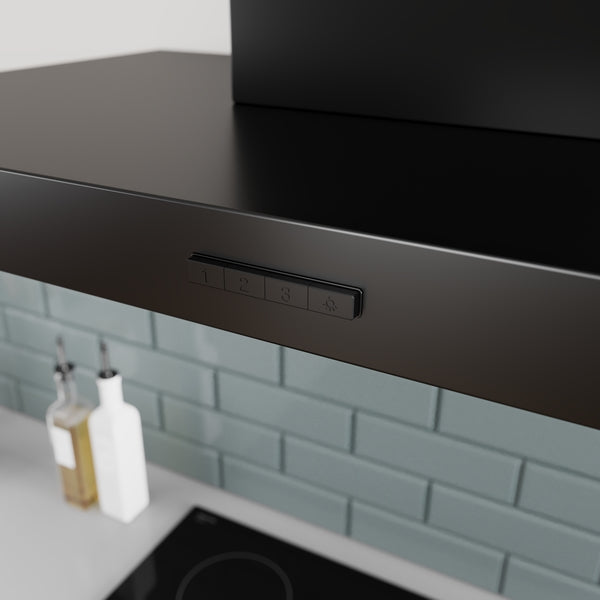 Bosch Series 4 Wall-Mounted Chimney Cooker Hood 90cm - Matt Black