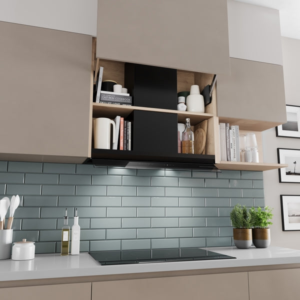 Bosch Series 6 Integrated Design Hood 90cm - Clear Glass Matt Black