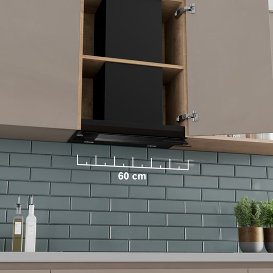 Bosch Series 6 Integrated Design Hood 60cm - Clear Glass Matt Black