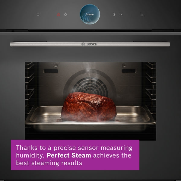 Bosch Series 8 Built-In Oven with Steam Function 60x60cm - Black