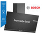 Bosch Series 2 Wall-Mounted Angled Glass Cooker Hood 80cm - Black