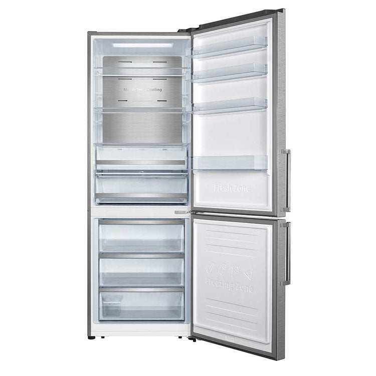 Teknix FFH270X, 495L Fridge Freezer, Total No Frost, 70cm, Brushed Steel