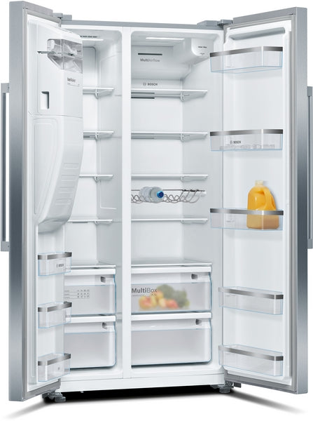 Bosch Series 6 American Side-by-Side 178.7x90.8cm – Stainless Steel – KAD93AIERG