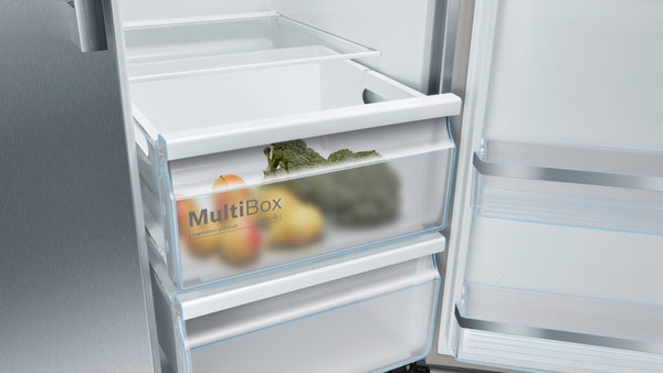 Bosch Series 6 American Side-by-Side 178.7x90.8cm – Stainless Steel – KAD93AIERG