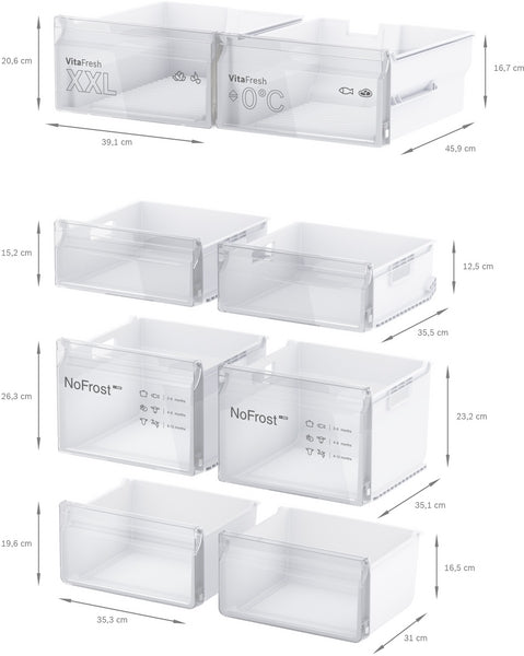 Bosch Series 4 American Fridge Freezer 183x90.5cm – Stainless Steel – KFN96VPEAG