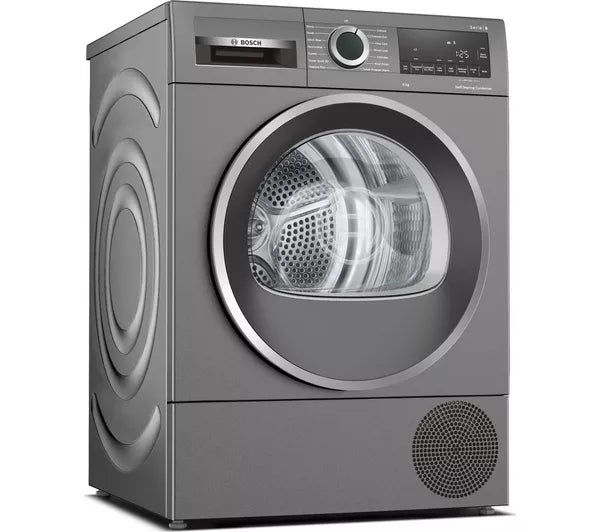 Bosch WQG245R9GB Series 6 Heat Pump Tumble Dryer, 9kg, Grey, A++ Rated