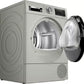 Bosch WQG245S9GB Series 6 Heat Pump Tumble Dryer, 9kg, Silver, A++ Rated