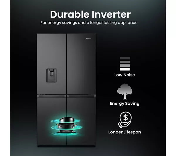 Hisense American fridge freezer black RQ758N4SWFE