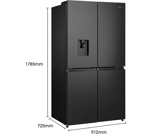 Hisense American fridge freezer black RQ758N4SWFE
