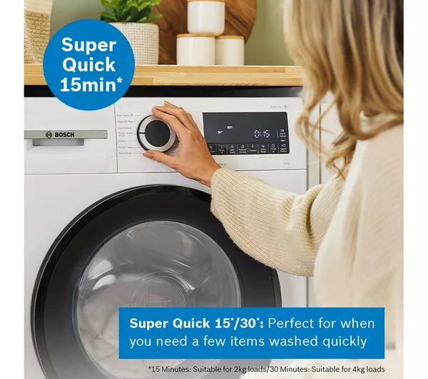 Bosch WGG24400GB Series 6 Washing Machine, 9kg, 1400 Spin, White, A Rated
