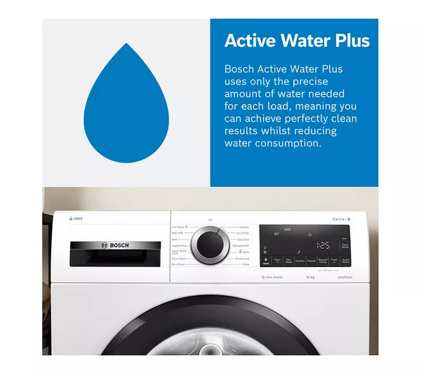 Bosch WGG254ZSGB Series 6 Washing Machine, 10kg, 1400 Spin, Silver, A Rated