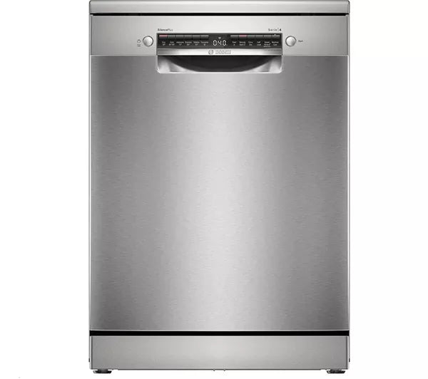 Bosch SMS4EKI06G Series 4 Dishwasher, 13 Place Settings, Silver, B Rated