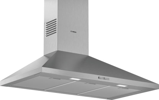 Bosch Series 2 Wall-Mounted Chimney Cooker Hood 90cm - Stainless Steel