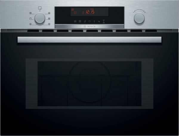 Bosch Series 4 Built-In Compact Microwave with Hot Air 60x45cm - Stainless Steel