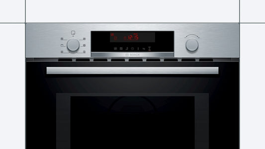 Bosch Series 4 Built-In Compact Microwave with Hot Air 60x45cm - Stainless Steel
