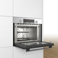 Bosch Series 4 Built-In Compact Microwave with Hot Air 60x45cm - Stainless Steel