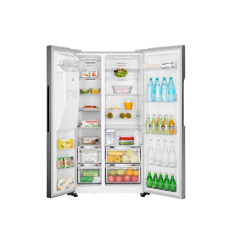 Teknix THSBS1791INX - Silver American Frost Free Fridge Freezer