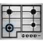 Zanussi ZGNN645X 59cm 4 Burner Gas Hob, Stainless Steel