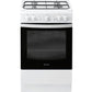 Indesit IS5G1KMW/U Gas Cooker with Single Oven, White, A Rated